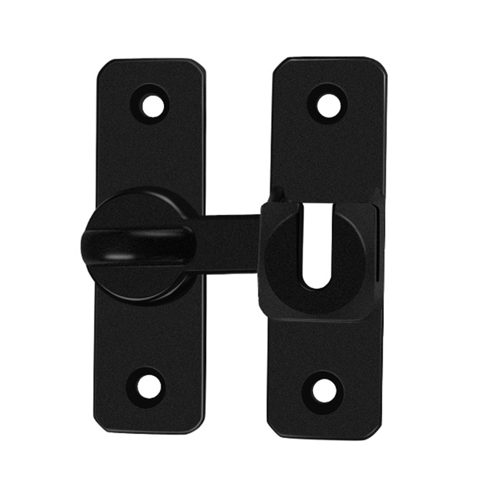 

Дверная защелка без сверления 90 градусов нажимно-поворотный замок 180 градусов защитная защелка для раздвижных дверей домашняя безопасность чёрный