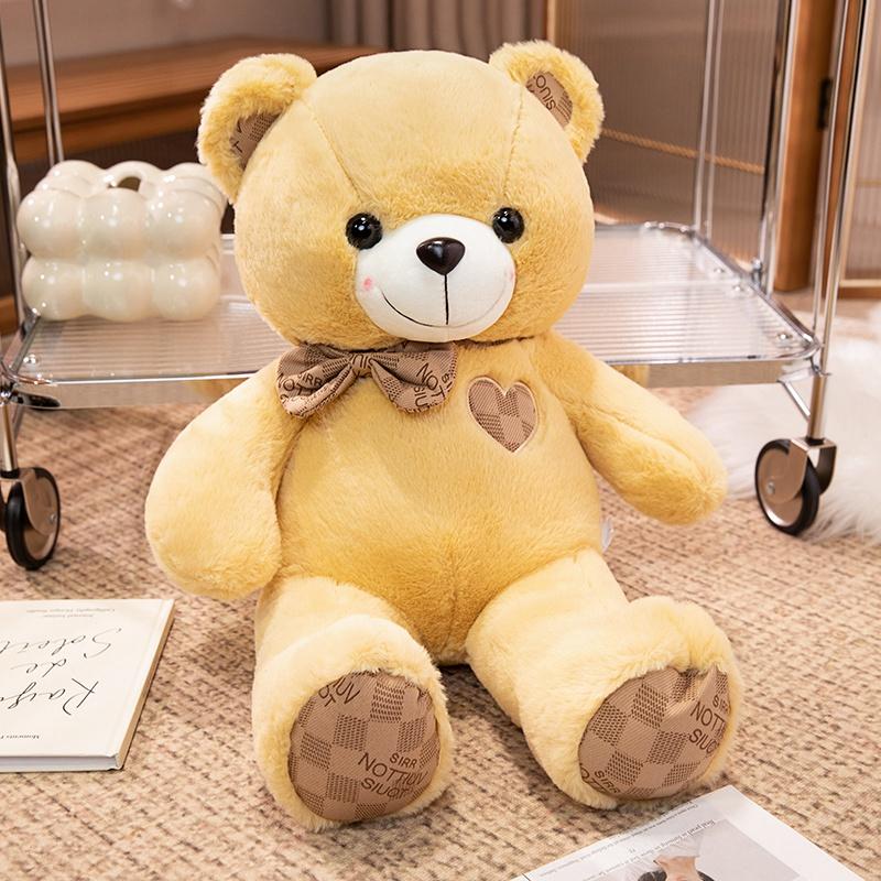 Non-Toxic Nice Kawaii Bowknot Bear Plush Toy Soft Stuffed Animal Bear Plushie Doll Birthday Christmas Gift For Children Kids
