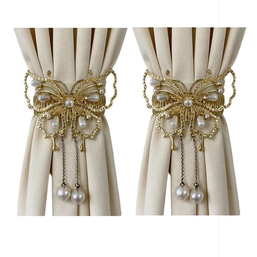 Luxury Butterfly Curtain Buckle Gold Beautifully Curtain Holdbacks Decorative Metal Curtain Tiebacks Dining Room