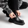 New Square Head Derby Shoes Men's Business Casual Retro Original Niche Design Thick Sole Heightening Ins Small Leather Shoes