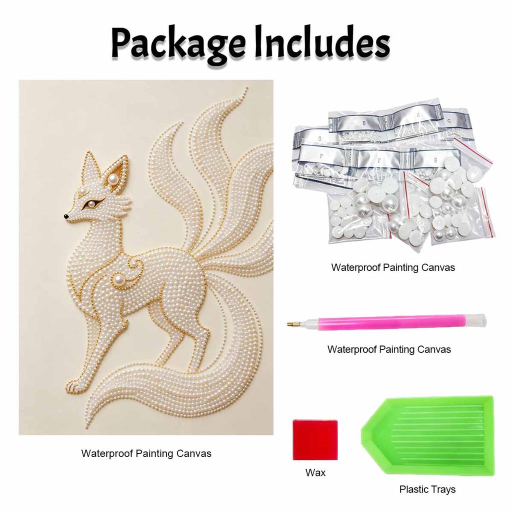 DIY Perlen Diamant Malerei Kits für Erwachsene und Anfänger, Elegantes Fuchs Funkelnde Malerei Handwerk Haus Wanddekoration handgemachtes Geschenk