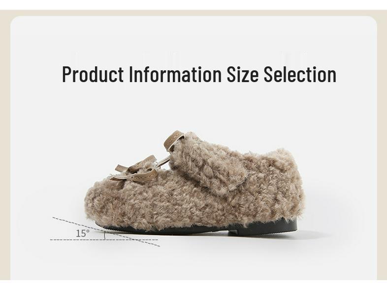 Winter Plush Baby Walker Shoes - Warm, Furry, Flat Bottom Infant Shoes for Girls with Velvet Lining