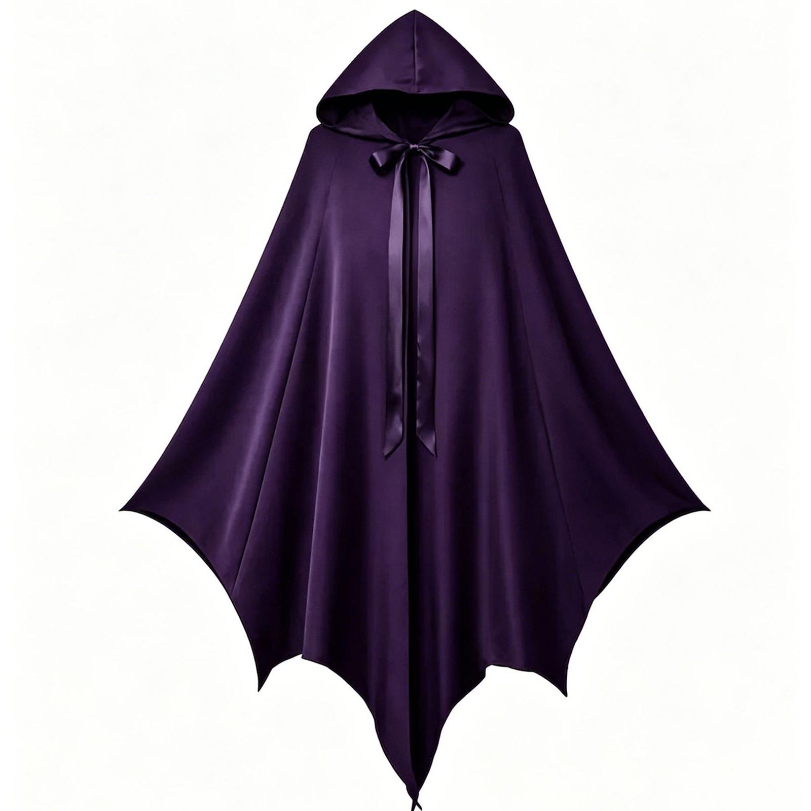 Pánský kostým ďábla na Halloween Dlouhý plášť pro párty Cosplay Dům One Size tmavě fialová barva