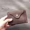 Men's and Women's Coin Purse Short Zipper Horizontal Models First-layer Cowhide  Crazy Horse Leather Fashion Driver's License Mini