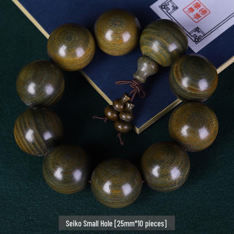 Argentina Green Sandalwood Men's and Women's Bracelet - 108 Beads, Prayer Beads of Yu Sandalwood & Rosewood.