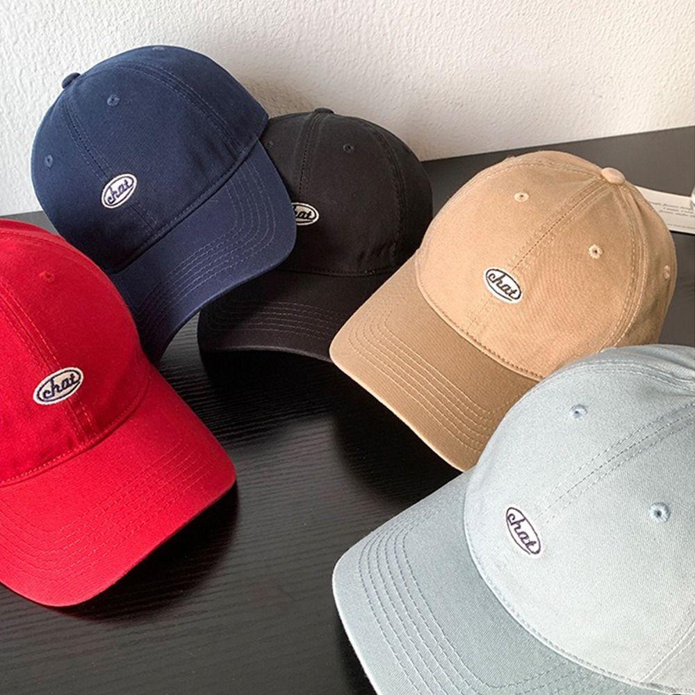 Embroidery Baseball Hat Korean Snapback Cap Adjustable Peaked Cap  Outdoor