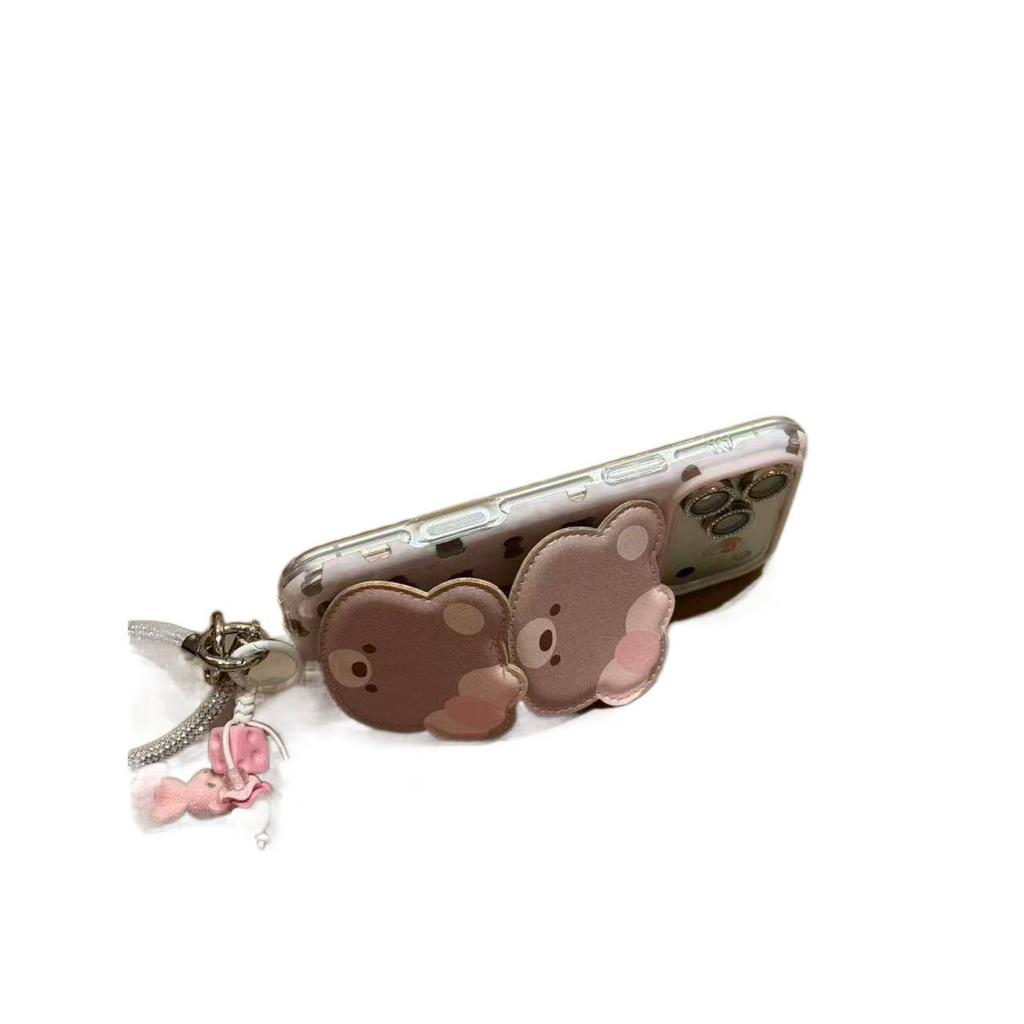 Ins Korean Cute Bear Wrist Strap for Apple iPhone17promax Mobile Phone Case 16pro Female 15