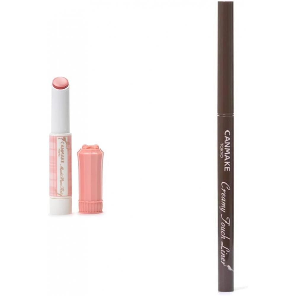 

[Купить набор] Canmake Whipple Tint 02 Персиковый 2,5 г Глянцевый оттенок для объема Освежающий розовый + Canmake Gel Creamy Touch Liner 02 Средне-коричневый одинарный 0,08 г