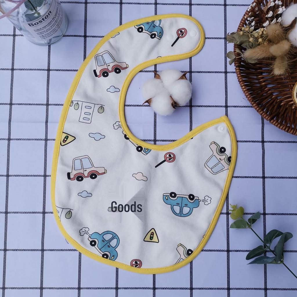 6-Layer Cotton Baby Bib - 360° Absorbent Gauze, Korean Style