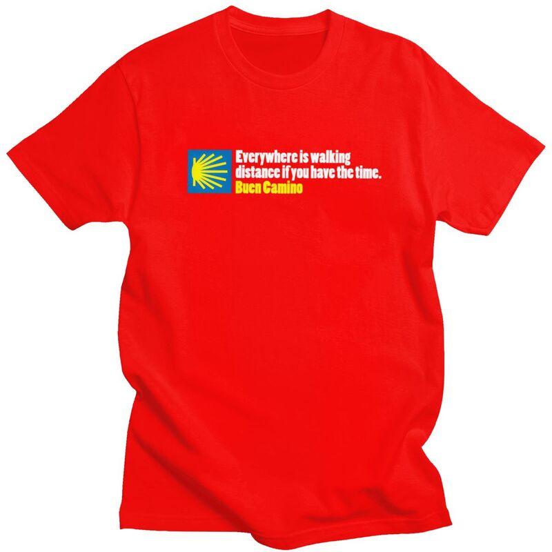 

Custom Buen Camino De Santiago T Shirts Men Tshirt Casual Tee Tops Pure Cotton Oversized Tshirt Gift S