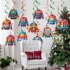 Ugly Themed Sweater Christmas Party Spiral Hang Ornaments Winter Festivities