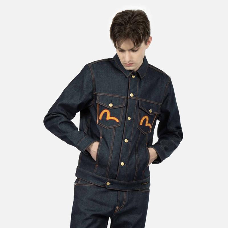 EVISU SS23 Denim Jacket Men's Denim Blue 2ESHTM3DJ799XXCSC