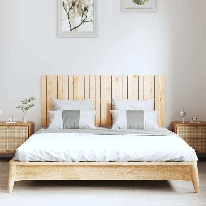 824843 vidaXL Wall-mounted Headboard 147x3x60 Cm Solid Pine Wood