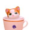 8Pcs Cat Ornament Mini Hand Painted Realistic Collectible DIY Accessories Adorable Cake Topper Teacup Cat Figurine Desktop Decor