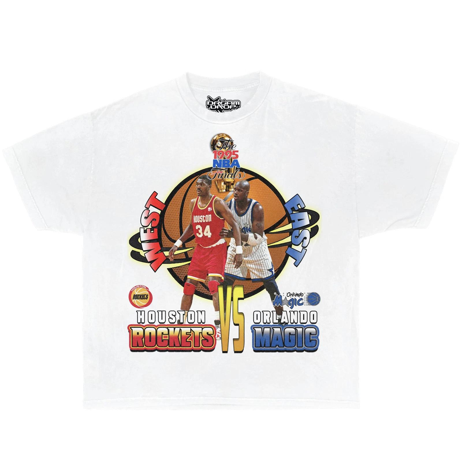 

1995 Rockets Vs Orlando Hakeem Shaq Boxy Vintage Basketball Shirt Streetwear Y2K M