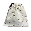 Bow Printed Drawstring Storage Bag Portable Cotton Pouch Diaper Pouch Bundle Pocket  Work