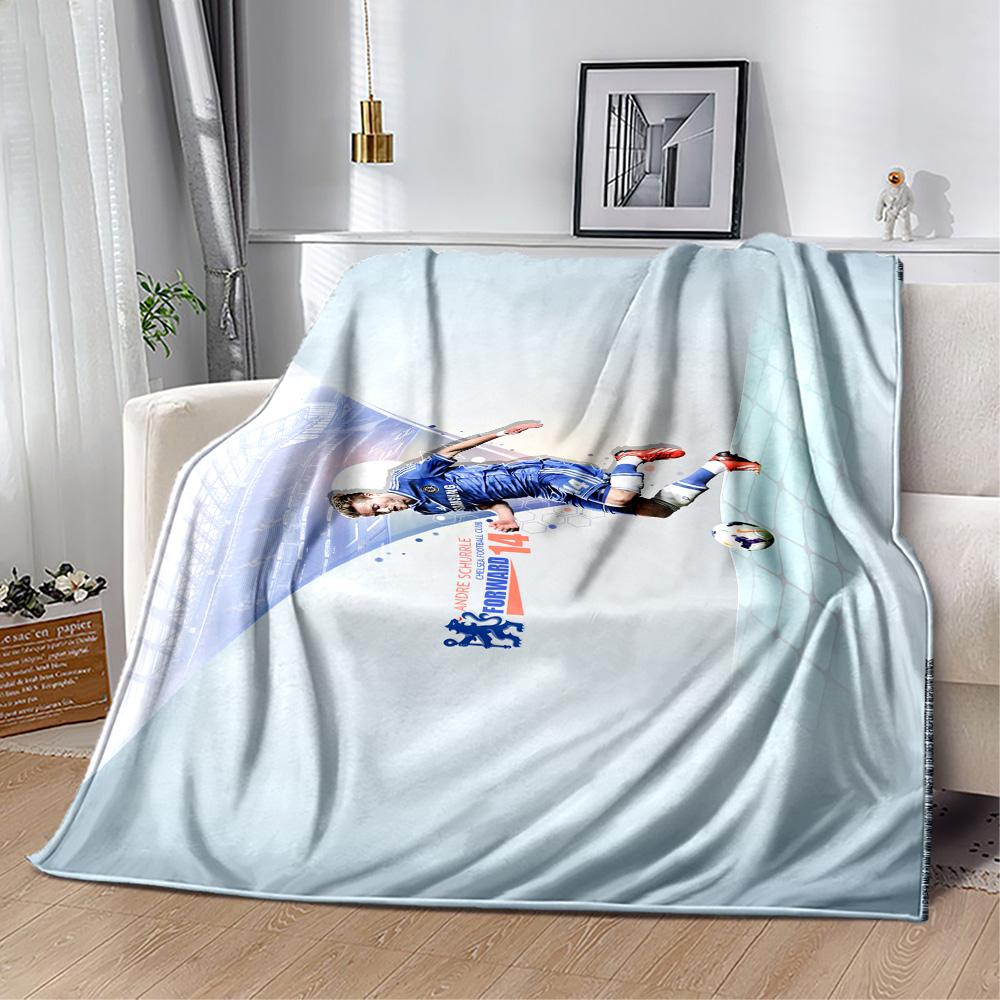 Football Player Action Blanket Warmthful Decor Perfect for Couch Sofa Bedding Four Seasons Universal Playful Design