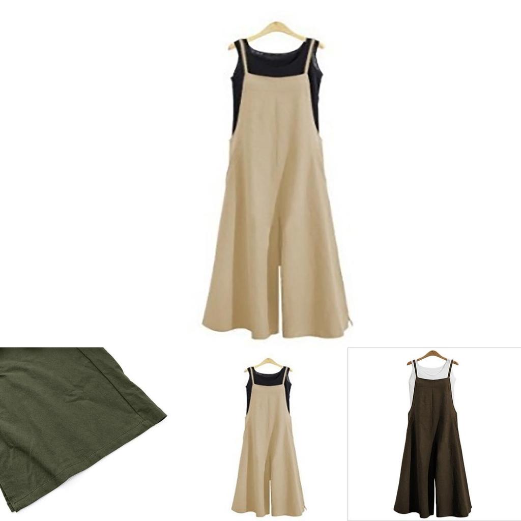 Tuta Elegante da Donna a Gamba Larga Regolabile con Design a Spalline per uno Stile Estivo Senza Sforzo