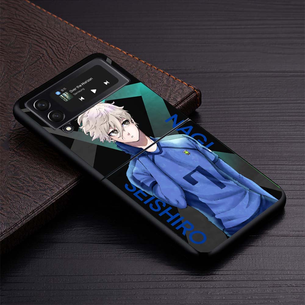 Heißes Anime Blue Lock Handyhülle Für Samsung Galaxy Z Flip3 Flip4 Flip5 Flip6 Flip7 Für Z Flip 7 6 5 4 3 5G Harte Faltabdeckung Gal
