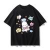 Mini New Pochacco Cartoon Tshirt Summer Sanrio Surround Womens and Unisexs Cotton Tshirt YK Loose Casual Short Sleeve Top