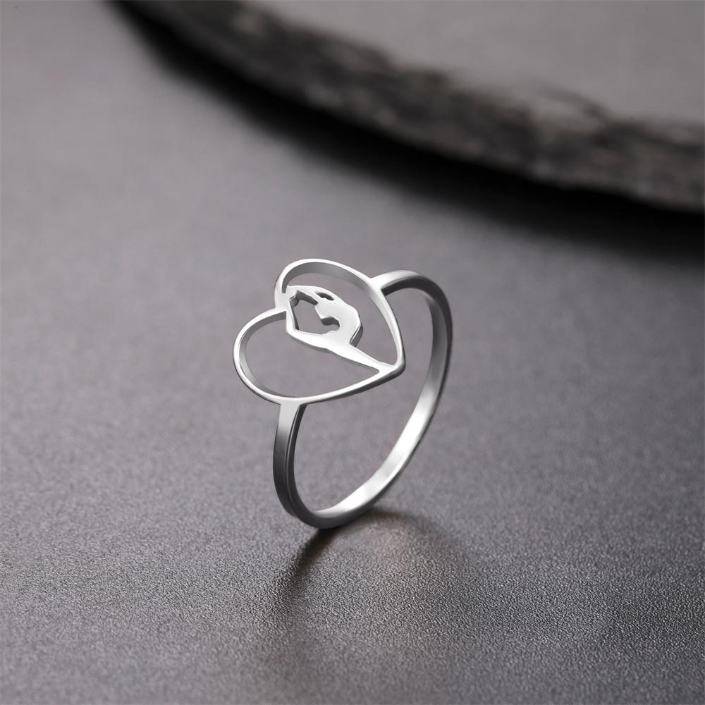 

My Shape Gymnastics Girl Rings for Women Stainless Steel Artistic Gymnast Sports Ballerina Dancing Girls Finger Rings Jewelry 7