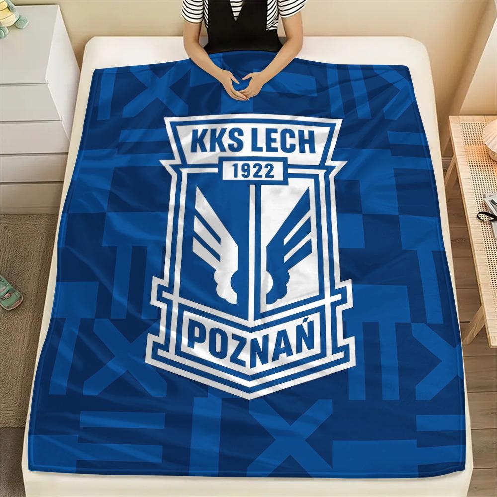 1Pc Lech Poznań Print Flannel Blanket High Quality Warm Comfortable Cover for All Seasons Perfect for Gifts Home Decor