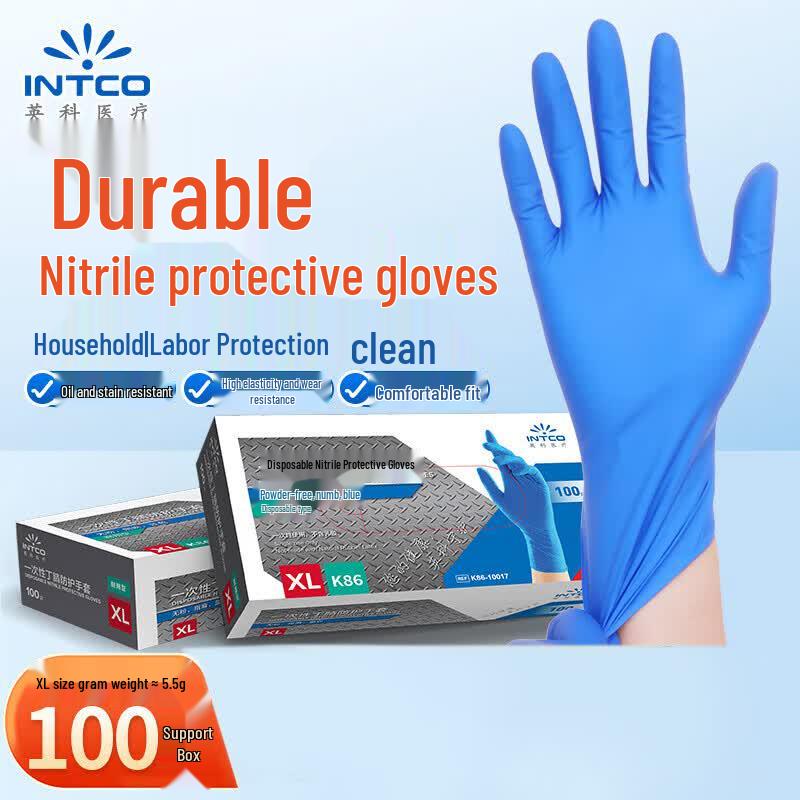 INTCO Durable Disposable Nitrile Gloves