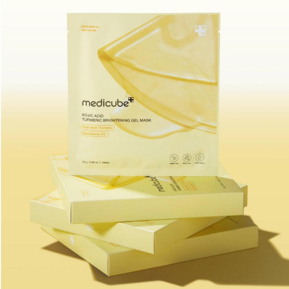Medicube Gel Mask 2 Types / PDRN Pink Collagen Mask, Kojic Acid Turmeric Brightening Mask