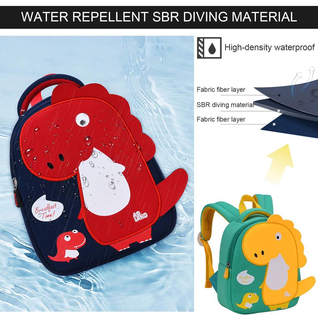 Panegy Toddler Backpack, Cartoon Dinosaur, Mini School Bag/Kindergarten Bag, 24x20x10cm, Green