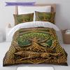 Tree of Life Pattern Bedding Quilt Set Quilt Cover Pillowcase Home Decoration Gift (1 * Duvet Cover + 2 * Pillowcase, Without Core)