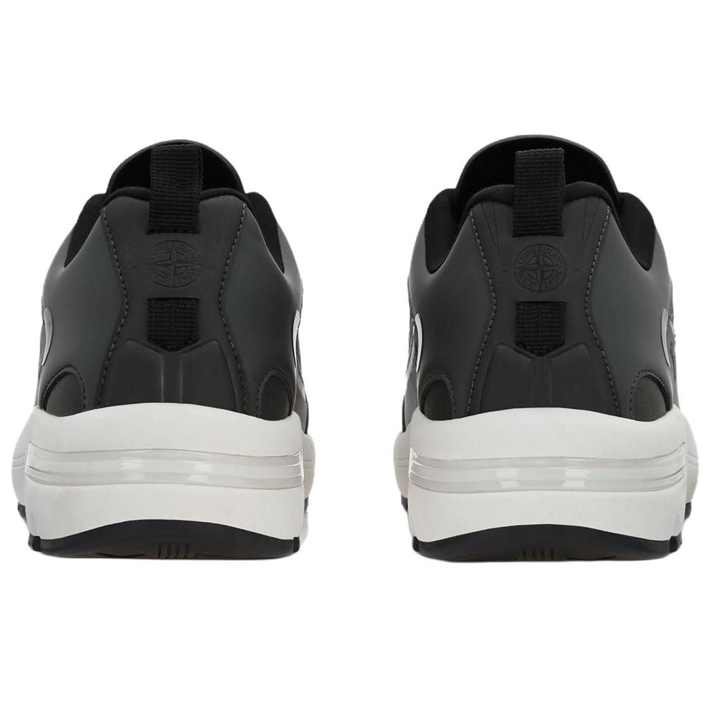 STONE ISLAND Fabric Round Toe Lace-Up Low-Top Casual Shoes Men Sneakers Black 77FWS0303V0029