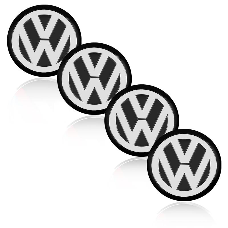4pcs 56MM Car Wheel Center Hub Cap Logo Stickers Rim Cover Emblem Decal For Volkswagen Golf-7 4 5 6 CC T-ROC Sharan Passat B5 6 7 Polos Tiguan