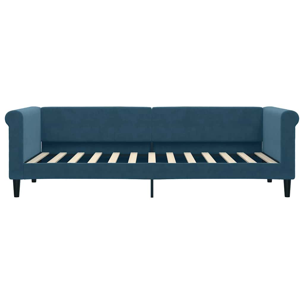 Vidaxl Sofa Z Materacem Do Spania, Niebieska, 80X200 Cm, Aksamit