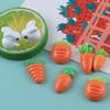 Cute Carrot Rabbit Resin Hair Clips Ornaments DIY Craft Accessories