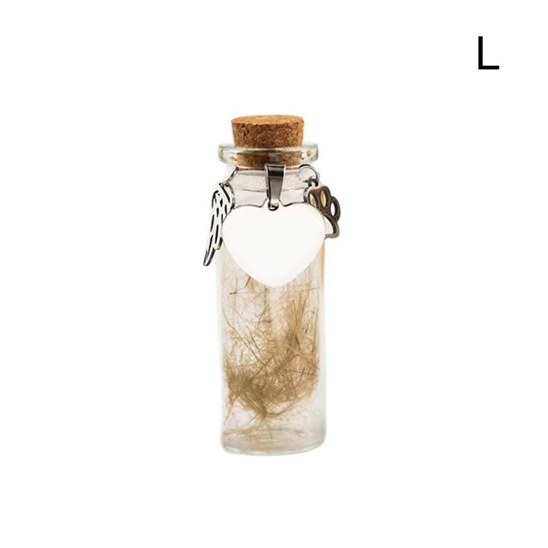 

Pet Memorial Bottle For Pet Hair Dogs Cats Fur Keepsake Bottle Storage With 3 Silver Accessories Pet Memorial Urn Container 2.2*6cm