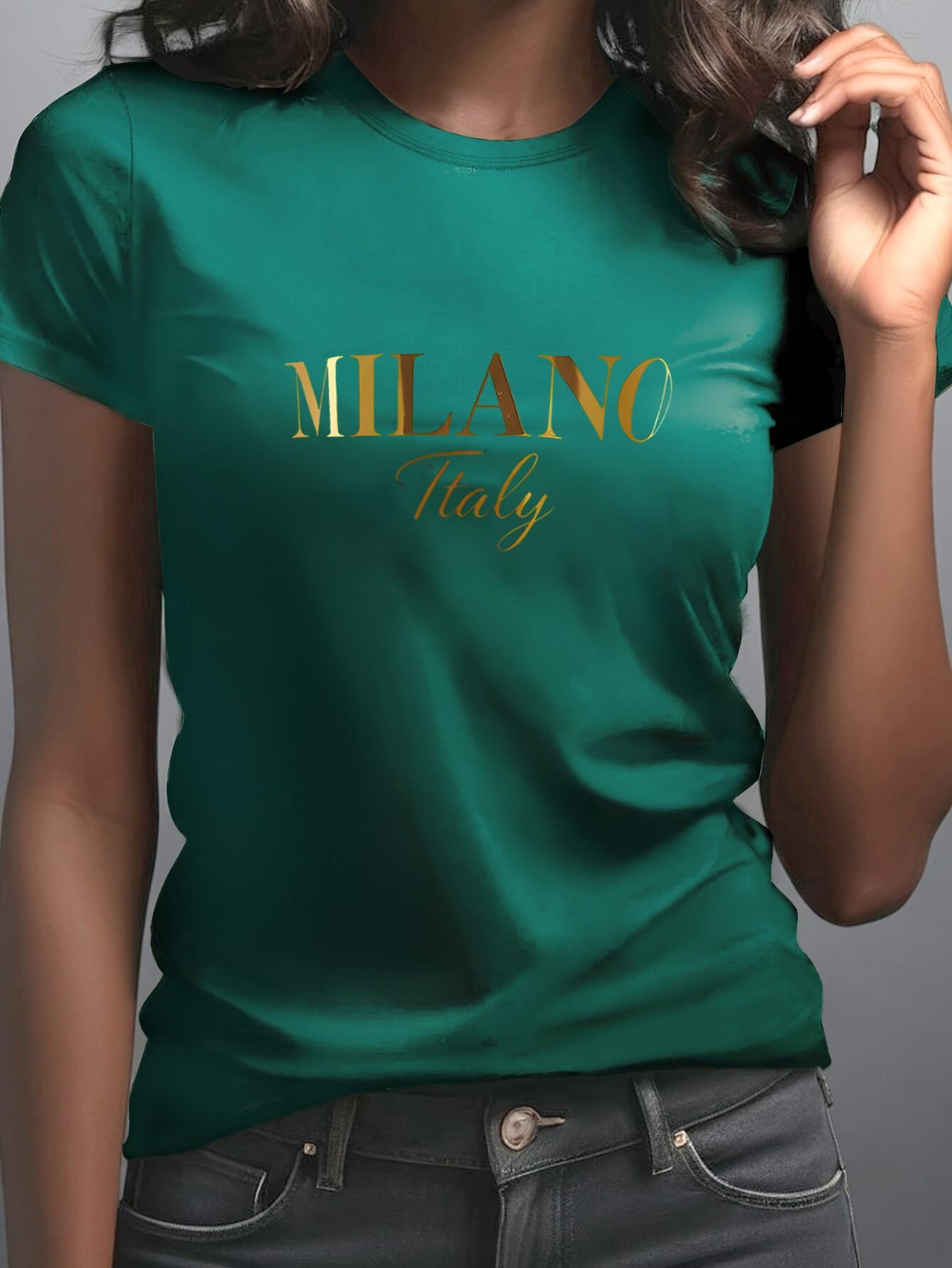Calvin Women s Milano Italy Graphic T-Shirt - Black Casual XL дубильная кора