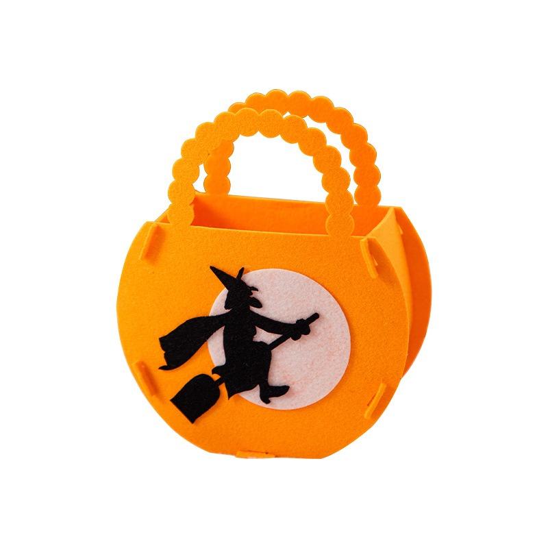 Halloween Decoration Sugar Bag Kindergarten Children's Gift Scene Arrangement Props Portable Pumpkin Candy Bag Gifts