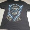 Skeleton Rocker with Headphones Tshirt VTG Y2K