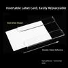 10PCS/Set New Acrylic Price Tag Holder Transparent Self Adhesive Label Sign Shelf Label Display Stand Office Use