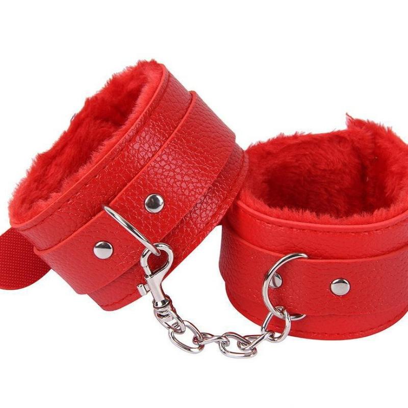 7Pcs/Set Sexy Leather Plush Sex Toys Bondage Kit Handcuffs Feather Blindfold Flirt Exotic Accessories Couples Adult Games