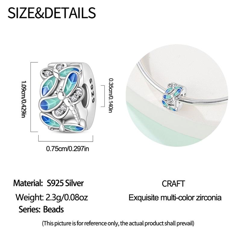 Square Dice Flower Cherry Stopper Clip Beads Fit Original Copper Charm Bracelet Diy Lovely Pendants For Woman Jewelry Gift