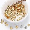 50pcs 7mm Gold Color Stainless Steel Flower Bead Caps for Jewelry Making DIY Components Accessories Beads Base Wholesale