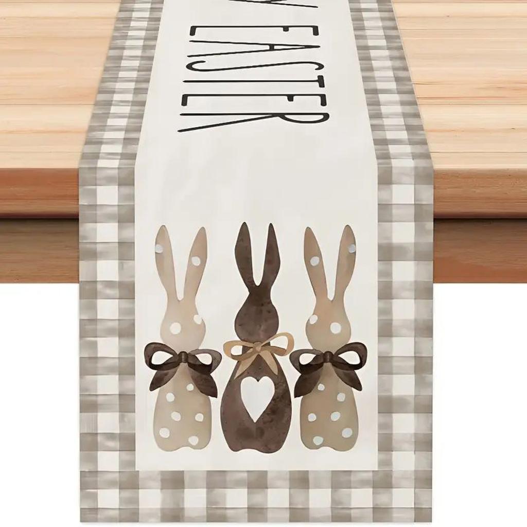 Easter’s Day Table Runner Merry Tablecloth  Holiday Table Decorations