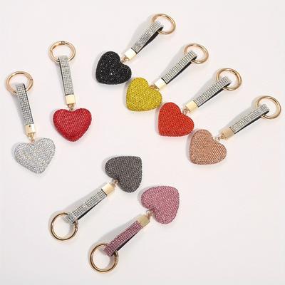 1 Pieza Llavero Colgante Diamante Amor Corazón de Diamante Colgante para Bolso Decoración de Teléfono Móvil Regalo Festivo para Parejas