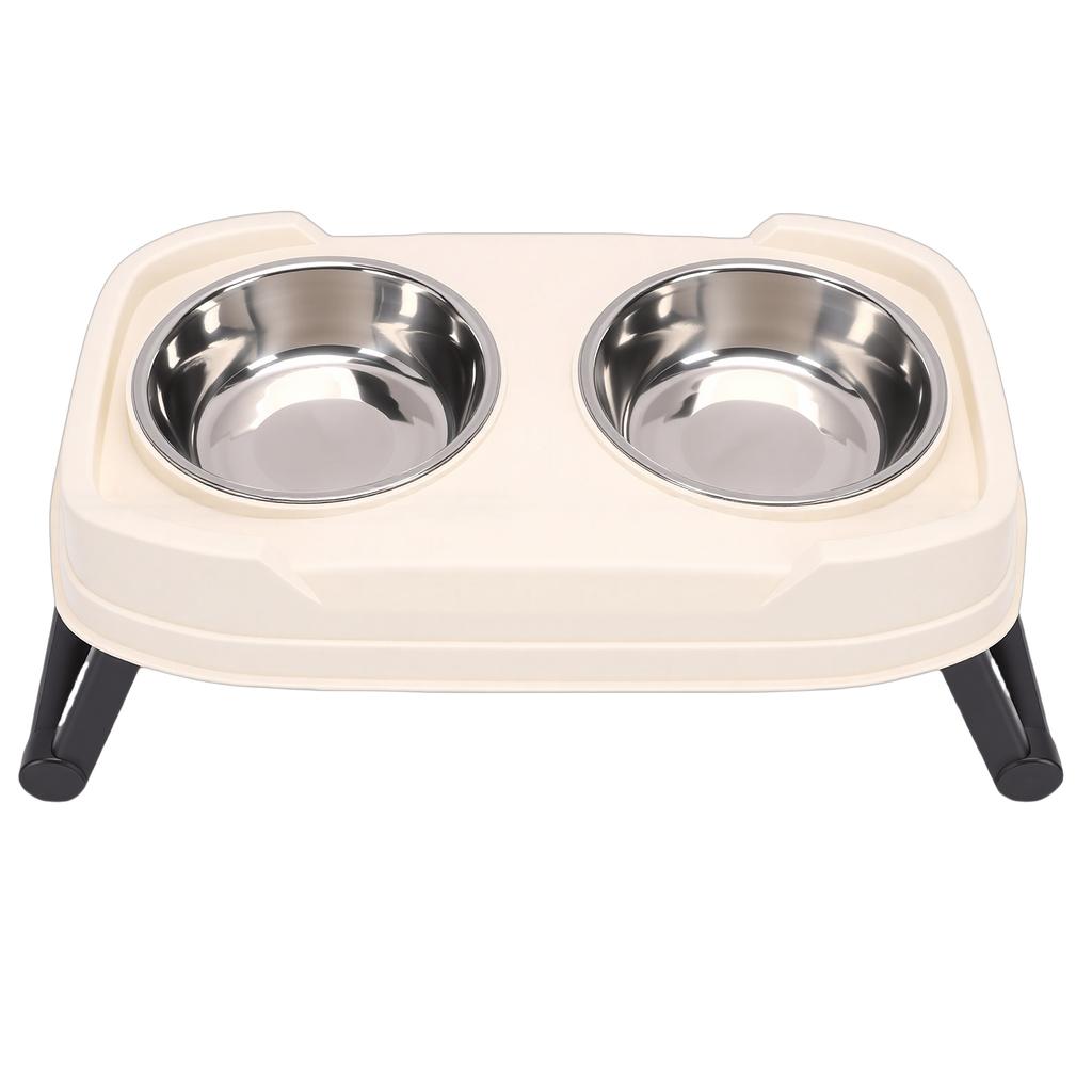 Elevated Cat Bowls with 2 Bowls Height Foldable Raised Cat Food Water Bowl for Dogs Cats
