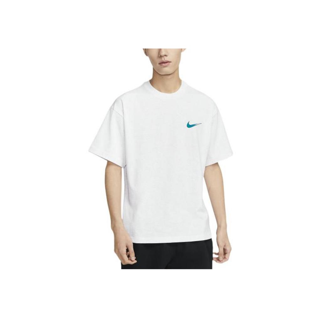 Nike Letter Logo Print Round Neck Pullover Sports Short Sleeve T-Shirt Unisex T-Shirt White FB2730-051