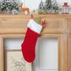 Large Size Knitted Christmas Stocking With Fluff Christmas Tree Ornaments Christmas Gift Bag  Kids