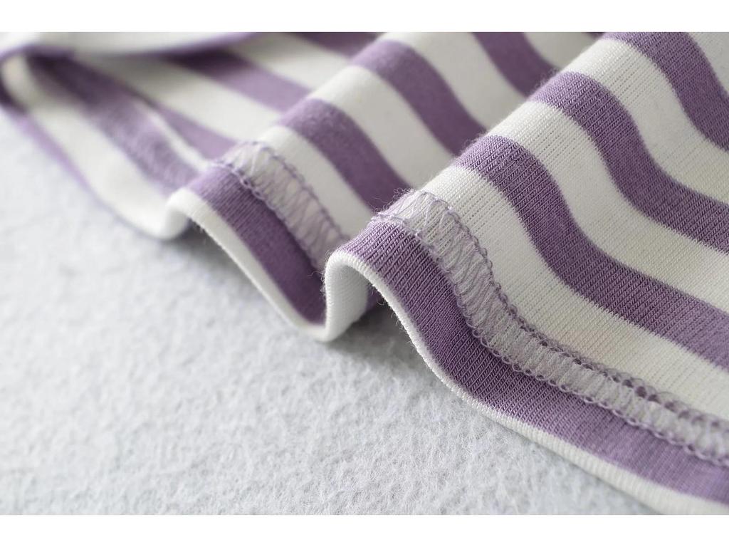 American Spicy Girl Striped Backless U-neck Long-sleeve Slim-fit T-shirt for Women's Autumn/Winter
