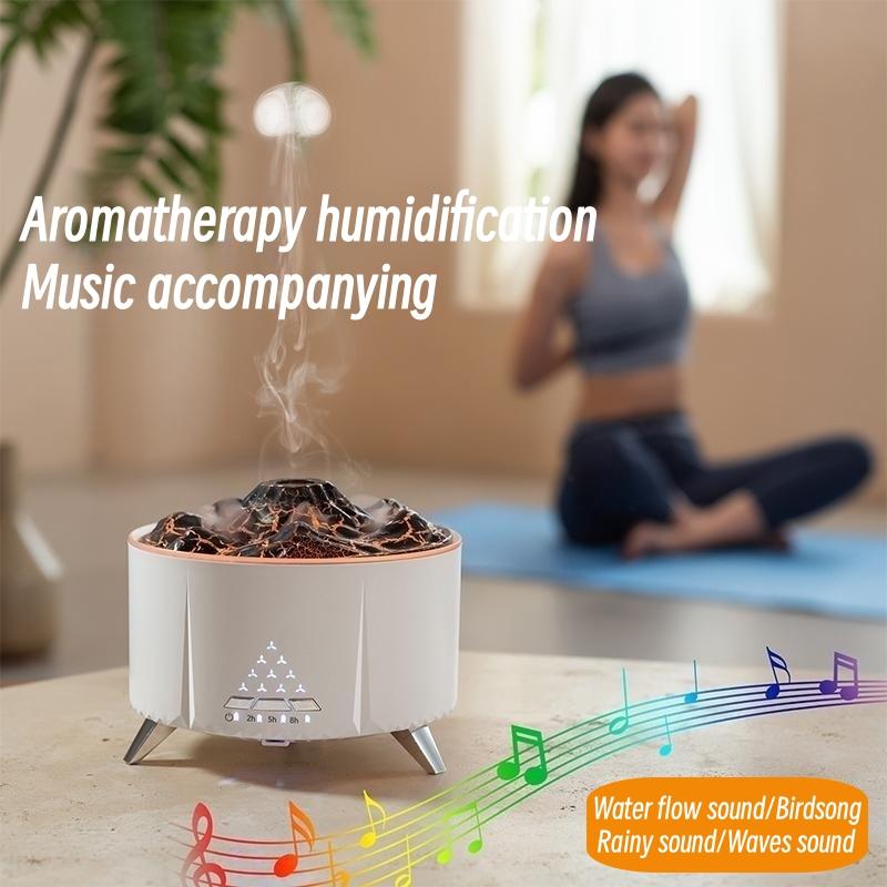 Remote Control Essential Oil Diffuser Aroma Air Humidifier Bluetooth Music Player Simulate Flame Ultrasonic Fragrance Difusor
