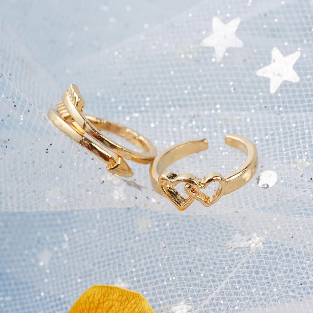 12Pcs/set Boho Toe Set Star Moon Adjustable Finger Rings J0H1